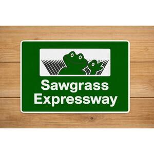 Sawgrass Expressway Road Sign FROG Florida Highway Interstate Freeway Parkway